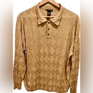 Kevoman 100% Silk Polo Shirt Men’s Vintage